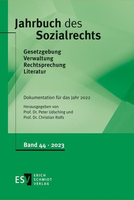 Jahrbuch des Sozialrechts Dokumentation fur das Jahr 2022 (Hardcover)