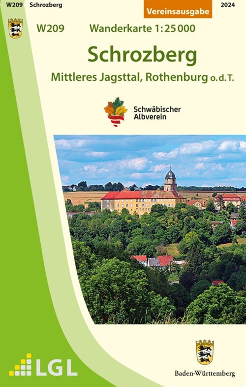 W209 Schrozberg - Mittleres Jagsttal, Rothenburg o.d.T. (Sheet Map)