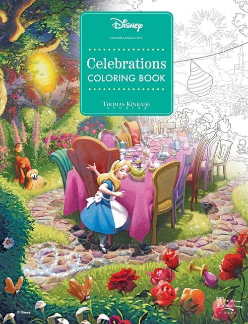 Disney Dreams Collection Thomas Kinkade Studios Celebrations Coloring Book (Paperback)