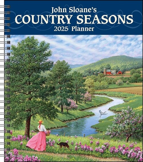 John Sloanes Country Seasons 12-Month 2025 Monthly/Weekly Planner Calendar (Desk)