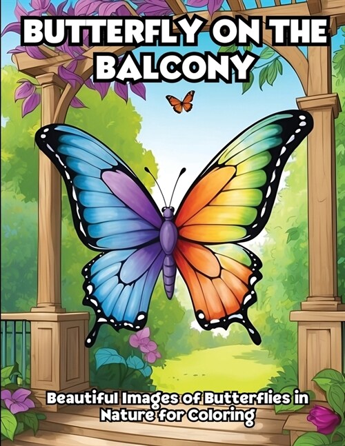 Butterfly on the Balcony: Beautiful Images of Butterflies in Nature for Coloring (Paperback)