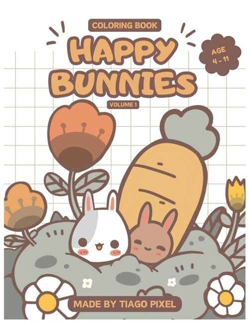 Happy Bunnies: Coloring Book (Paperback)