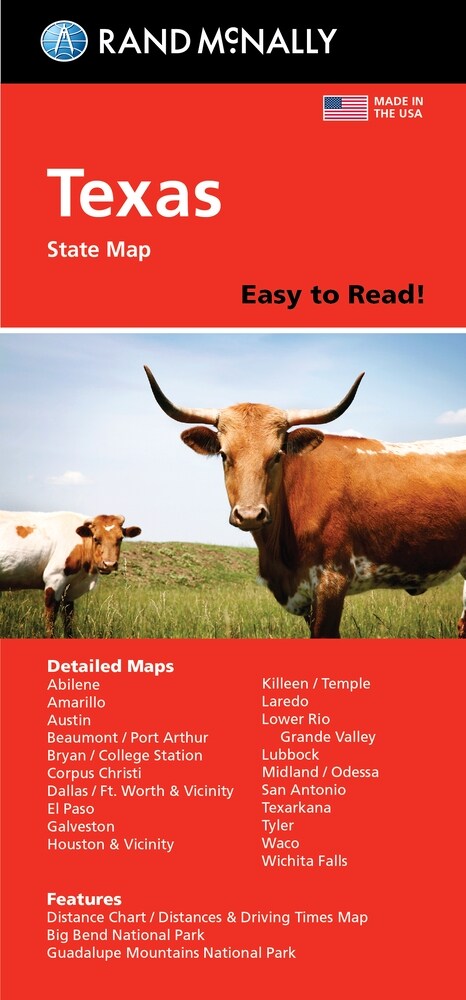 Rand McNally Easy to Read: Texas State Map (Folded)