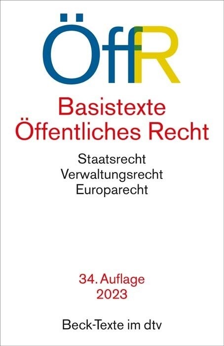 Basistexte Offentliches Recht OffR (Paperback)