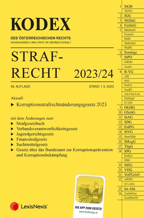 KODEX Strafrecht 2023/24 - inkl. App (Paperback)