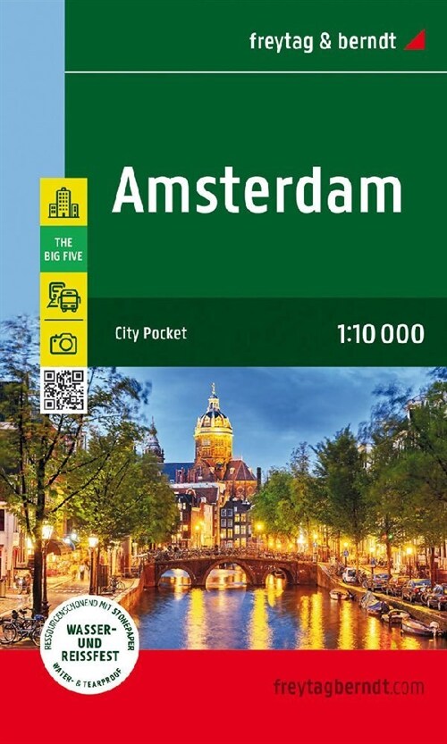 Amsterdam, Stadtplan 1:10.000, freytag & berndt (Sheet Map)
