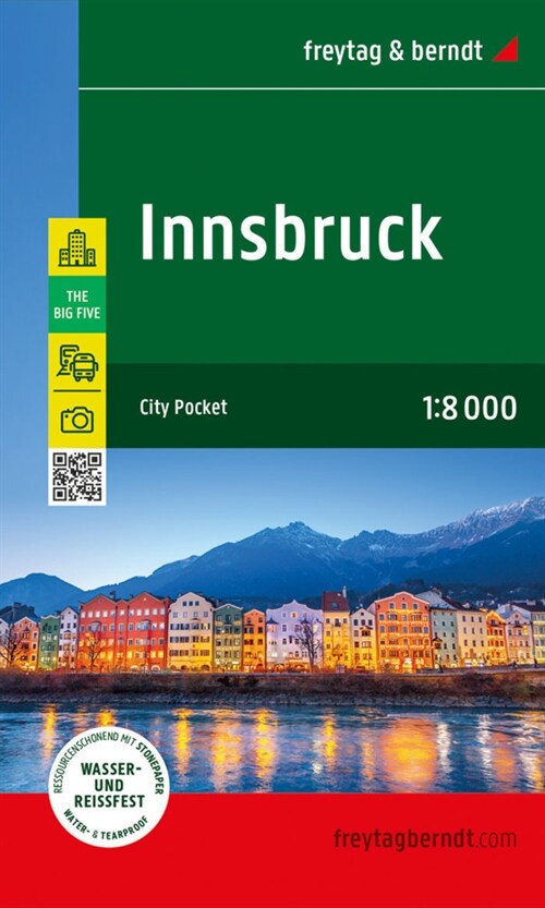 Innsbruck, Stadtplan 1:8.000, freytag & berndt (Sheet Map)
