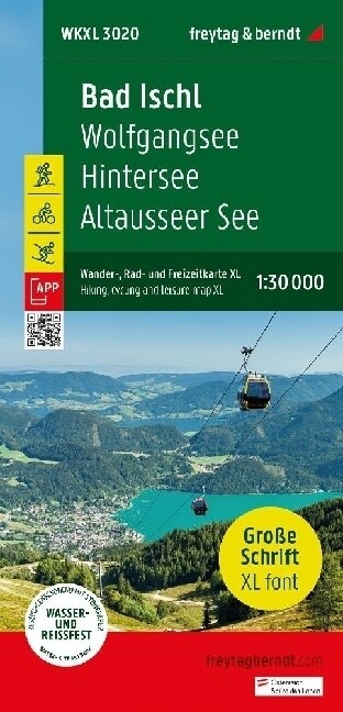 Bad Ischl, Wander-, Rad- und Freizeitkarte 1:30.000, freytag & berndt, WKXL 3020 (Sheet Map)