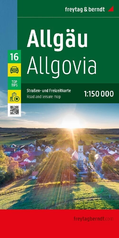 Allgau, Straßen- und Freizeitkarte 1:150.000, freytag & berndt (Sheet Map)