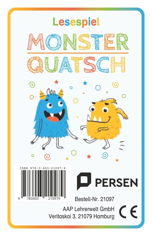 Lesespiel Monster-Quatsch, m. 1 Beilage (WW)