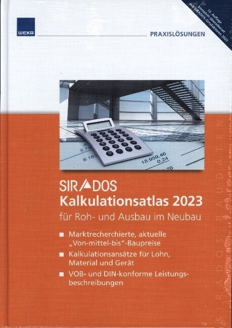 SIRADOS Kalkulationsatlas Neubau 2023 (Book)