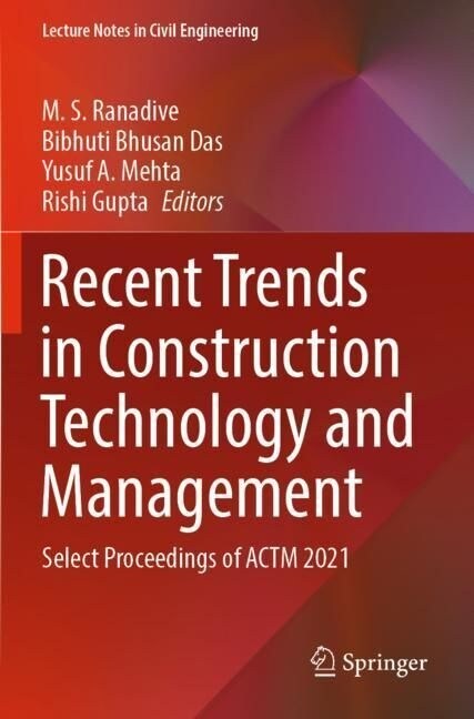 Recent Trends in Construction Technology and Management, 2 Teile (Paperback)