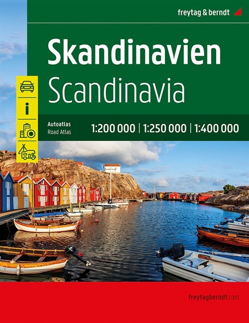 Skandinavien, Autoatlas 1:200.000 - 1:400.000, freytag & berndt (Paperback)