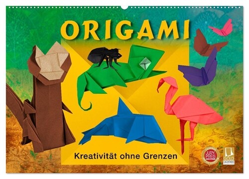 ORIGAMI - Kreativitat ohne Grenzen (Wandkalender 2024 DIN A2 quer), CALVENDO Monatskalender (Calendar)