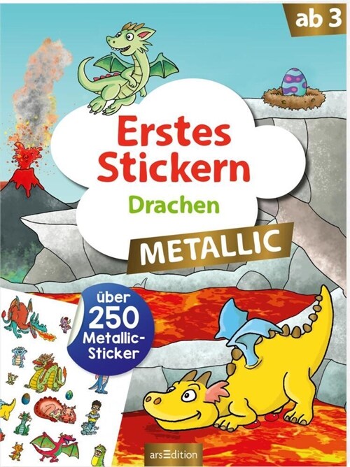 Erstes Stickern Metallic - Drachen (Paperback)