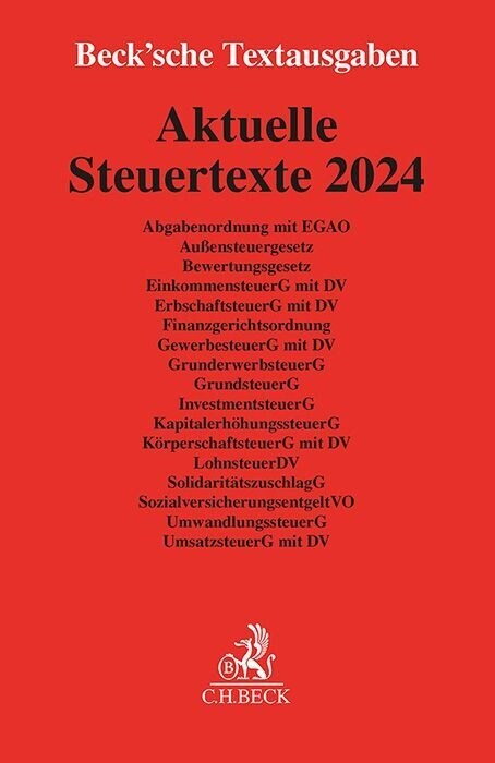 Aktuelle Steuertexte 2024 (Paperback)