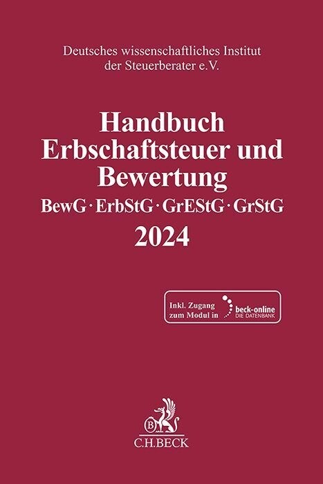 Handbuch Erbschaftsteuer und Bewertung 2024, m. 1 Buch, m. 1 Online-Zugang (WW)