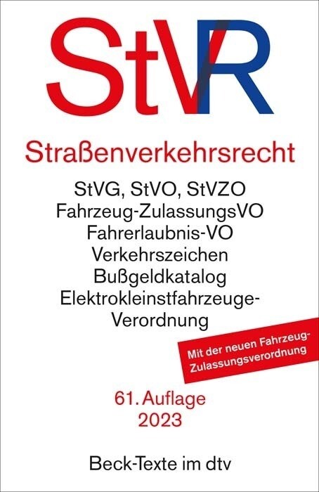 Straßenverkehrsrecht StVR (Paperback)