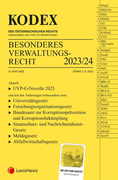 KODEX Besonderes Verwaltungsrecht 2023/24 - inkl. App (Paperback)