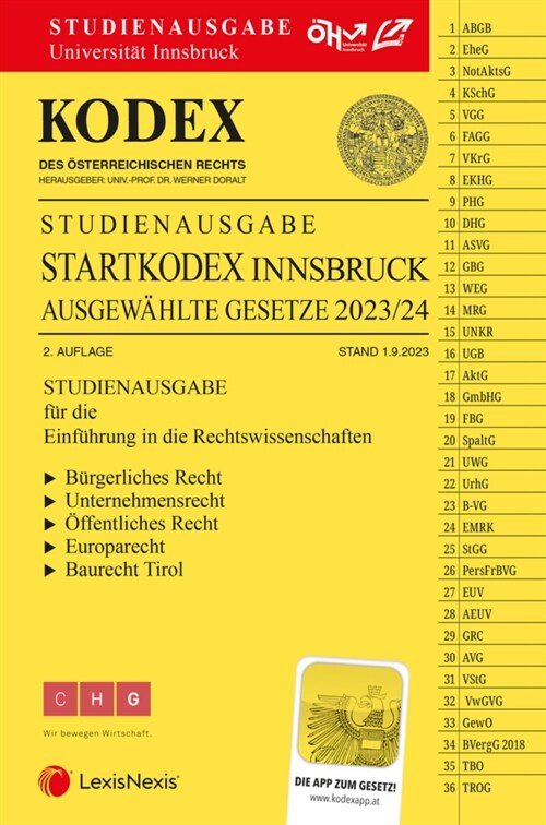 KODEX Startkodex Innsbruck 2023/24 - inkl. App (Paperback)