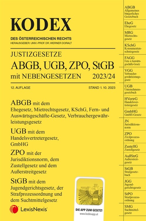 KODEX Justizgesetze 2023/24 - inkl. App (Paperback)