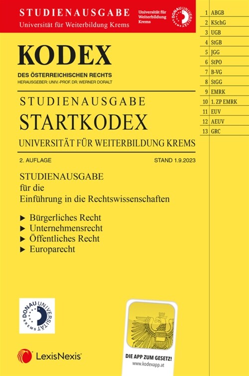 KODEX Startkodex Krems 2023/24 - inkl. App (Paperback)