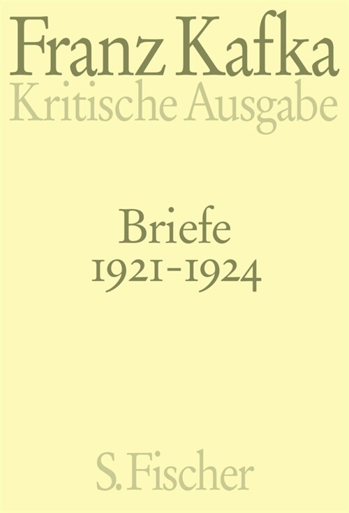 Briefe 1921-1924 (Hardcover)