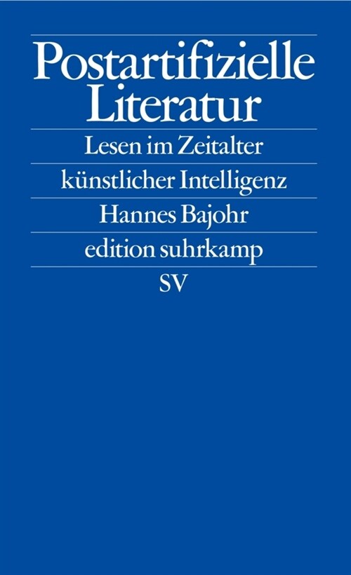 Postartifizielle Literatur (Paperback)