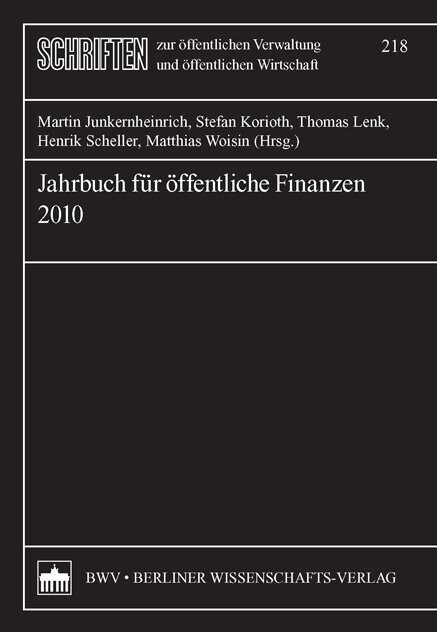 Jahrbuch fur offentliche Finanzen 2010 (Paperback)