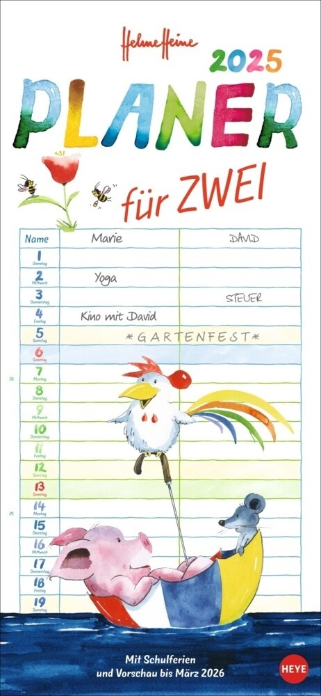 Helme Heine: Planer fur zwei 2025 (Calendar)