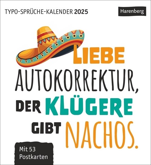 Typo-Spruche-Kalender Postkartenkalender 2025 - Wochenkalender mit 53 Postkarten (Calendar)