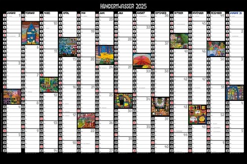 Hundertwasser Jahresplaner Art 2025 (Calendar)