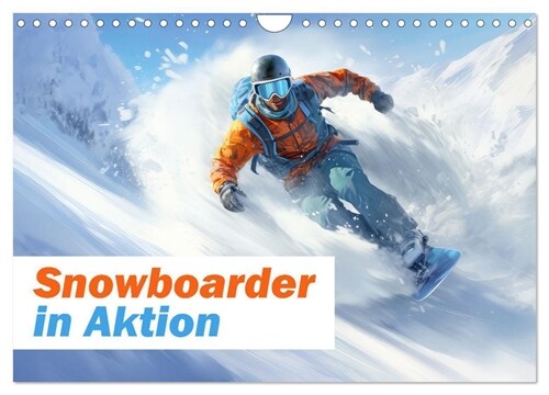 Snowboarder in Aktion (Wandkalender 2025 DIN A4 quer), CALVENDO Monatskalender (Calendar)