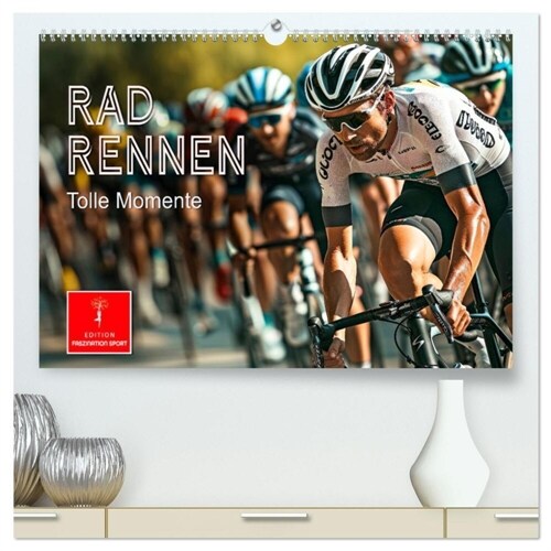 Radrennen - tolle Momente (hochwertiger Premium Wandkalender 2025 DIN A2 quer), Kunstdruck in Hochglanz (Calendar)
