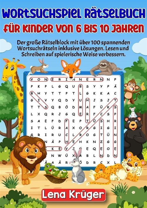 Wortsuchspiel Ratselbuch fur Kinder von 6 bis 10 Jahren (Paperback)