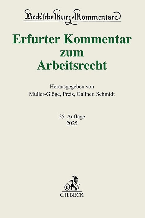 Erfurter Kommentar zum Arbeitsrecht (Hardcover)