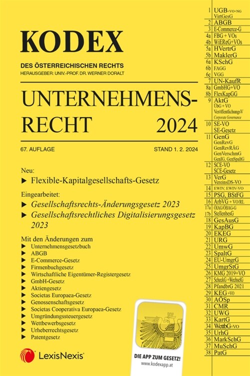 KODEX Unternehmensrecht 2024 - inkl. App (Paperback)