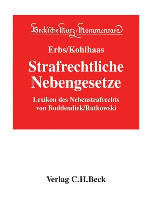 Strafrechtliche Nebengesetze, Registerband, zur Fortsetzung (Loose-leaf)