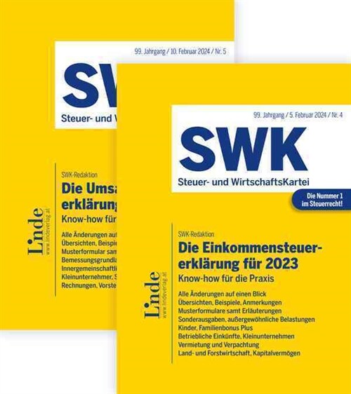 Die Steuererklarungen fur 2023 - Band 1 + 2 (Pamphlet)