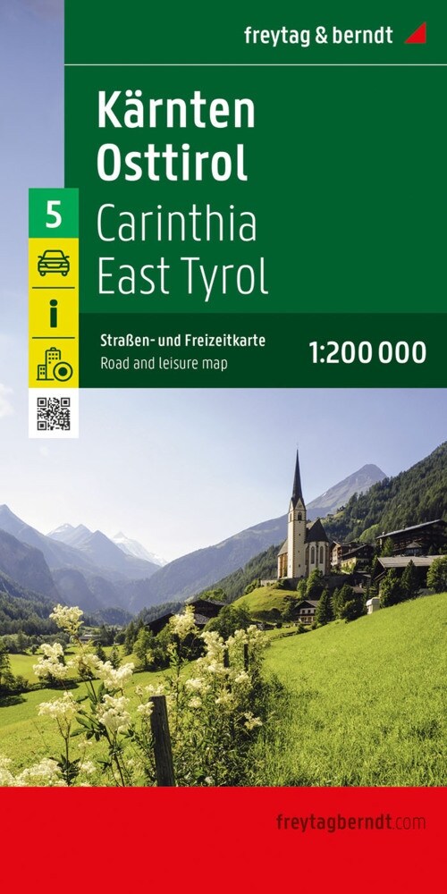Karnten - Osttirol, Straßen- und Freizeitkarte 1:200.000, freytag & berndt (Sheet Map)