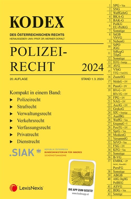 KODEX Polizeirecht 2024 - inkl. App (Paperback)