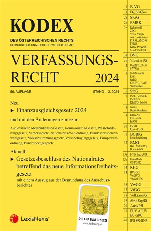 KODEX Verfassungsrecht 2024 - inkl. App (Paperback)