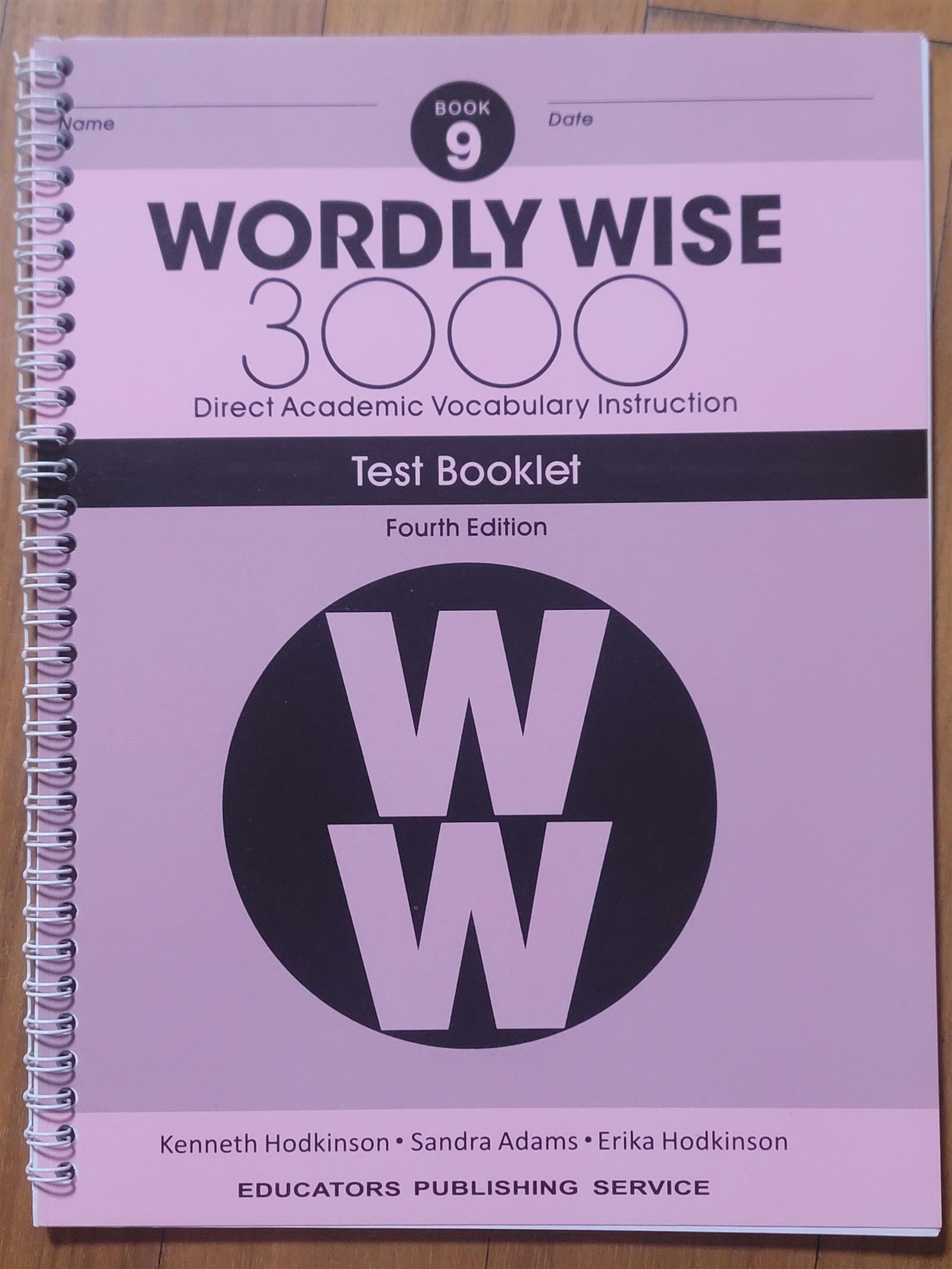 [중고] wordly wise 3000 test booklet book9 (스프링 제본)