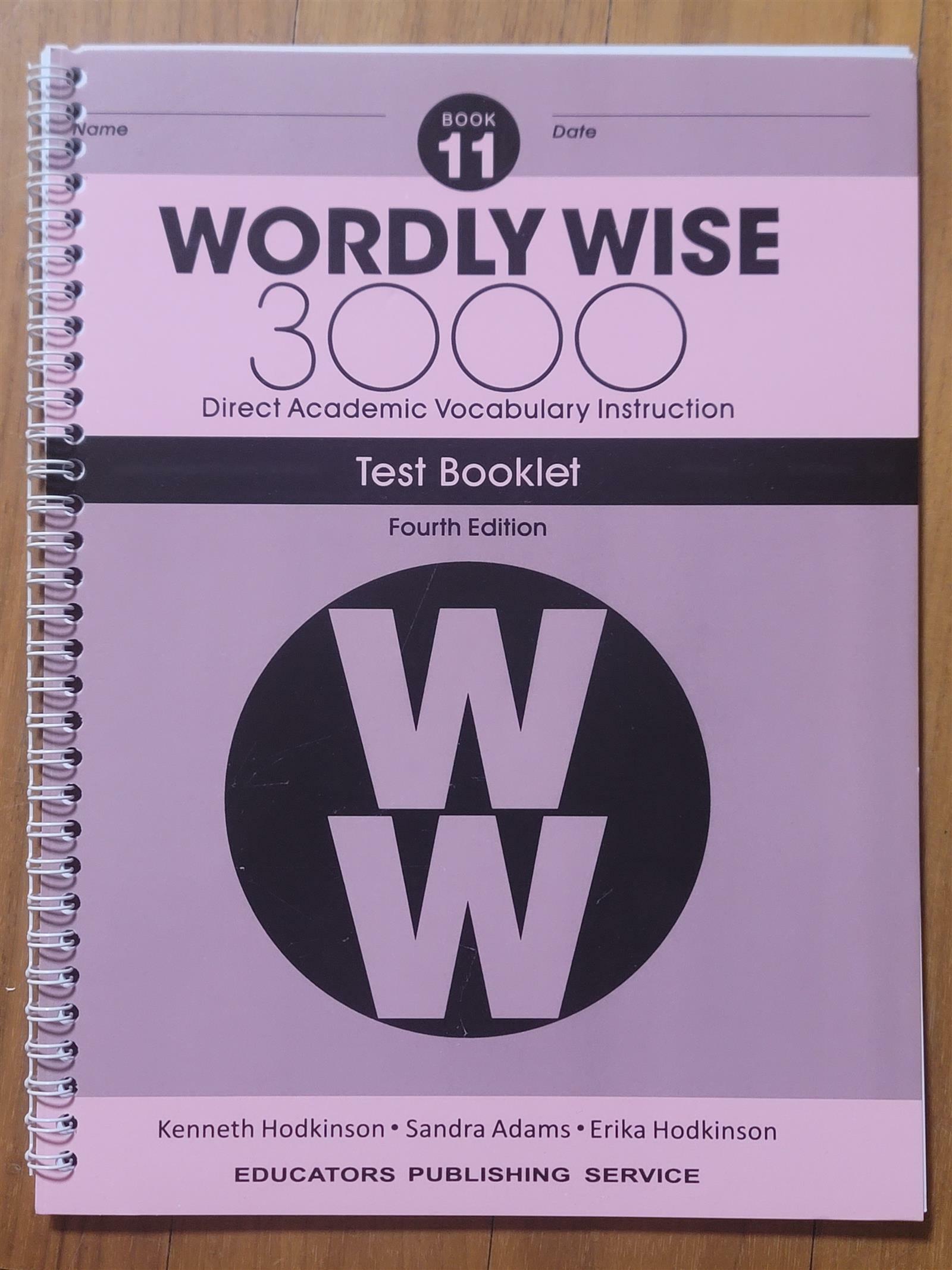 [중고] wordly wise 3000 test booklet book11 (스프링 제본)