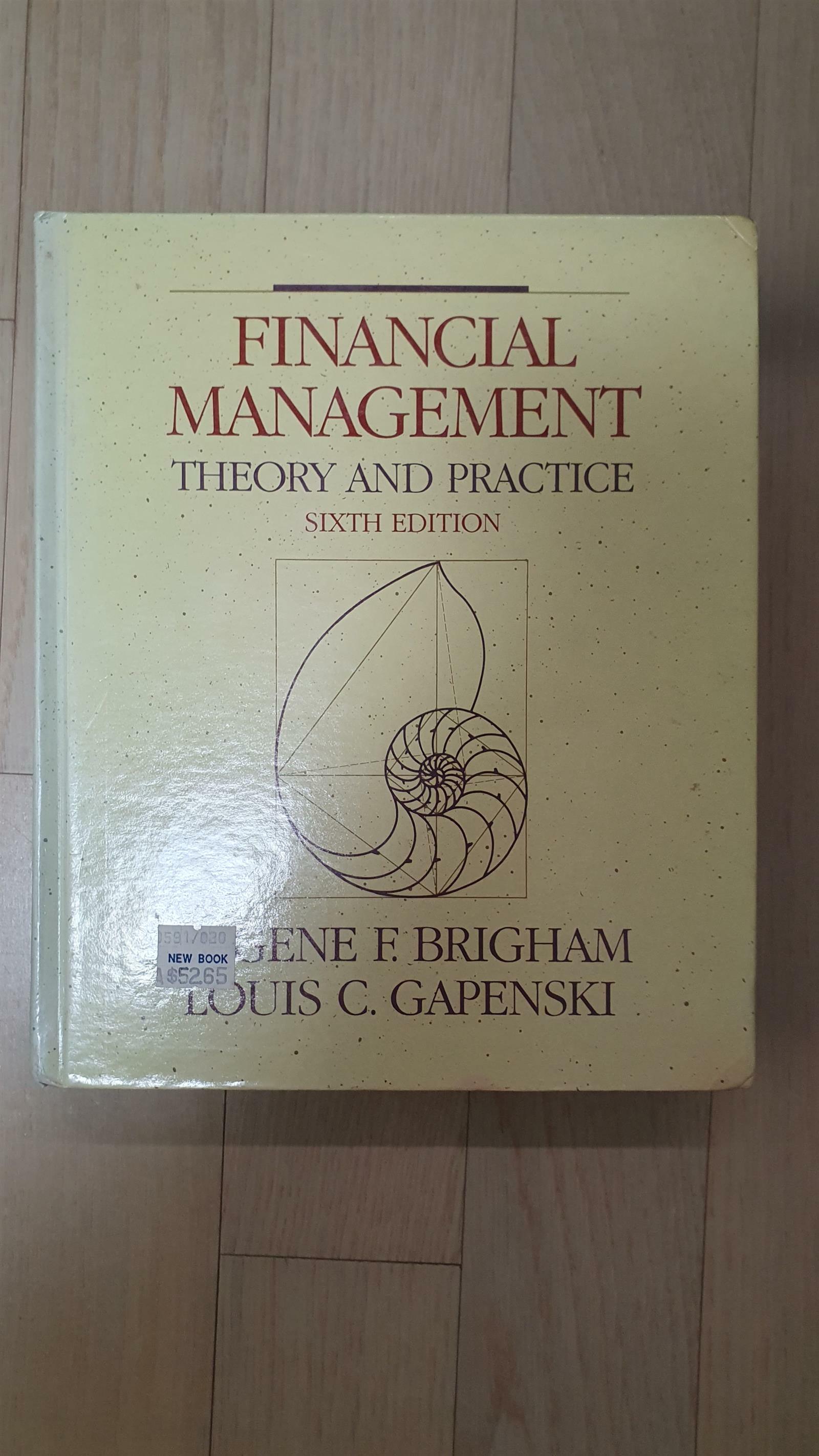 [중고] Financial management Theory and Practice Sixth Edition (Hard cover)