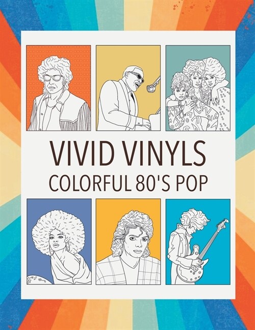 Vivid Vinyls Colorful 80s Pop Coloring Book (Paperback)