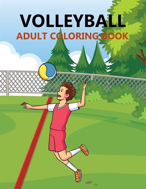 Volleyball Adult Coloring Book (Paperback)