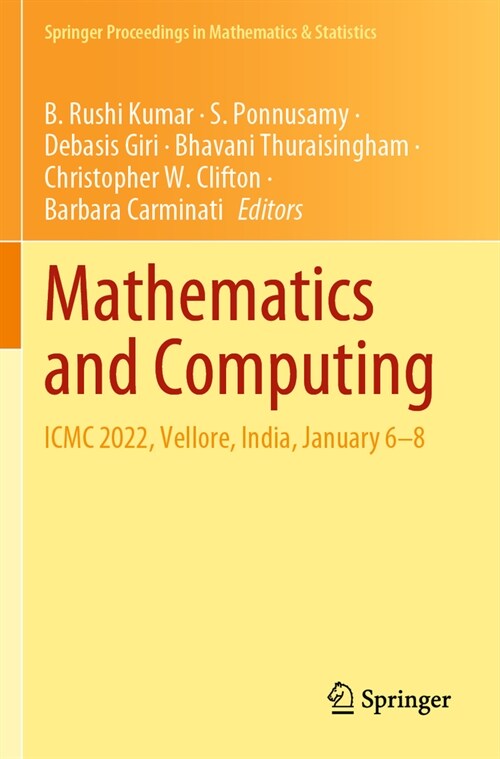 Mathematics and Computing: ICMC 2022, Vellore, India, January 6-8 (Paperback, 2022)