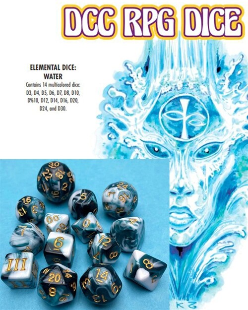 DCC RPG Dice Set Elemental Dice: Water (Hardcover)