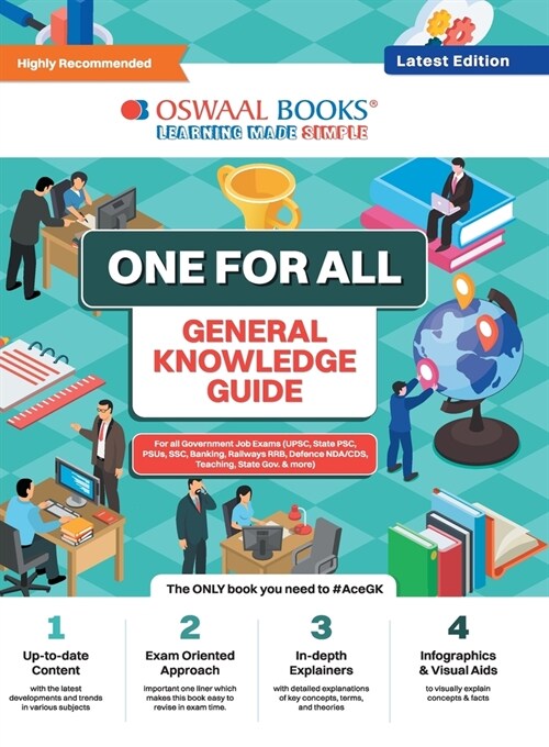 Oswaal One for all GK Guide English Medium (Latest Edition) For All Government Job Exams (UPSC, State PSC, PSUs, SSC, Banking, Railways RRB, Defence N (Paperback)